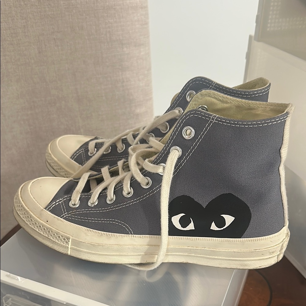High-Top Sneakers with Heart Design
